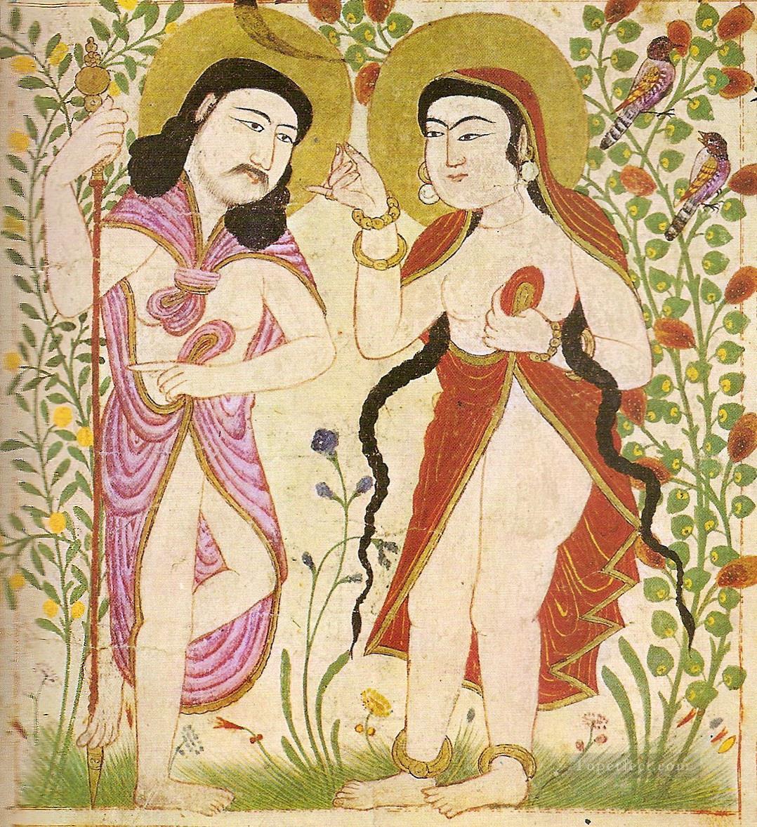 Islamic Adam Eve Oil Paintings